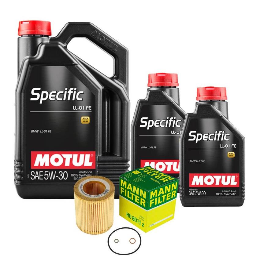 BMW Engine Oil Change Kit - Motul 11427854445 (5W-30) (SPECIFIC LL-01 FE)